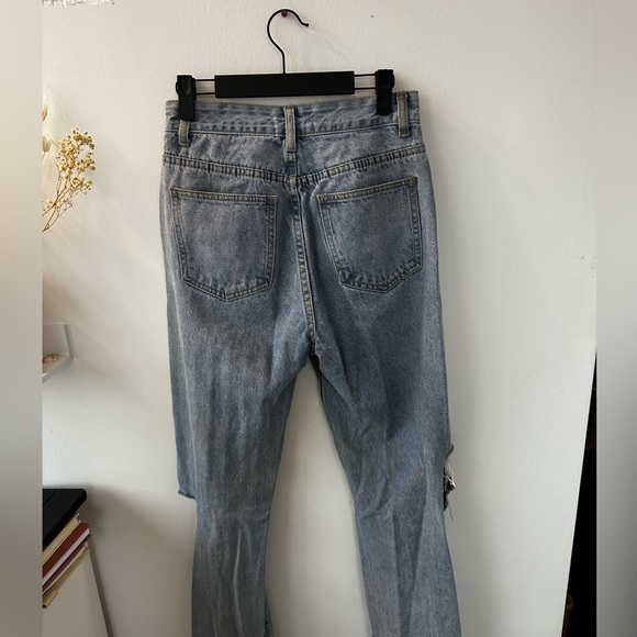 PrettyLittleThing High Waisted Straight Leg Jeans, Size 4 - Picture 4 of 5